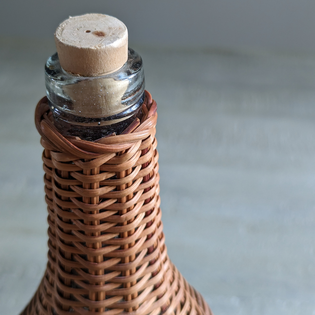 Wicker Olive Oil Case