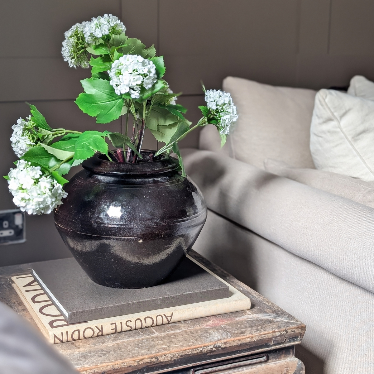 Chinese Black Glazed Storage Jar
