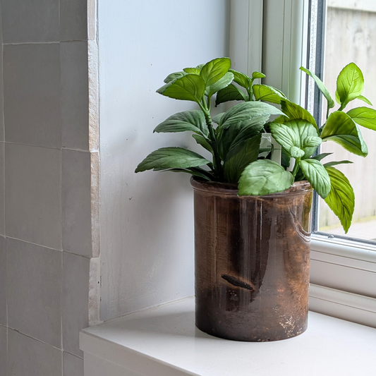Brown Mottled Pot