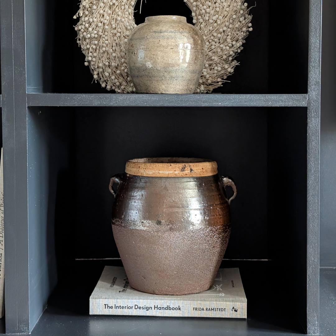 Medium Brown Glazed Confit Pot