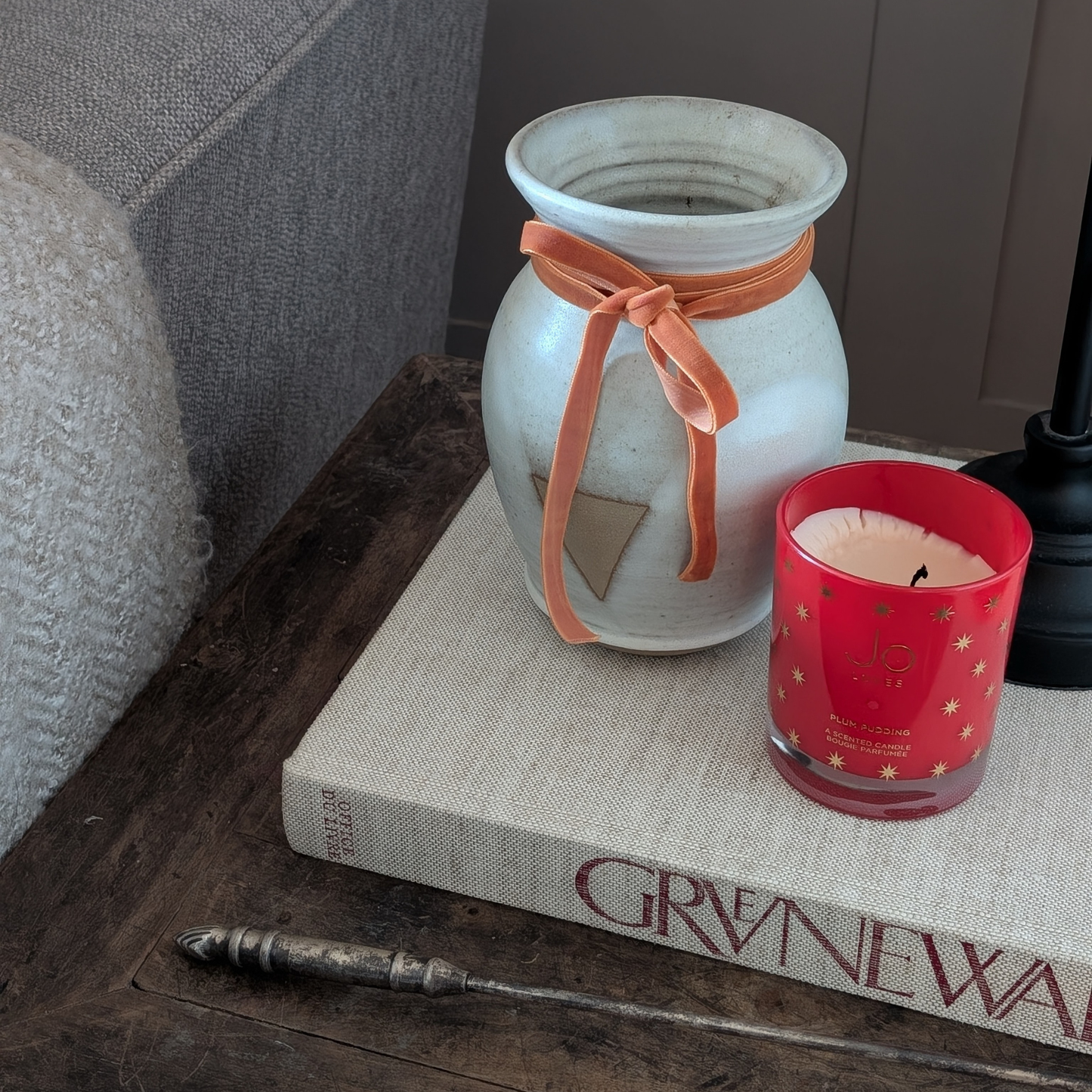 White Glazed Studio Pottery Vase