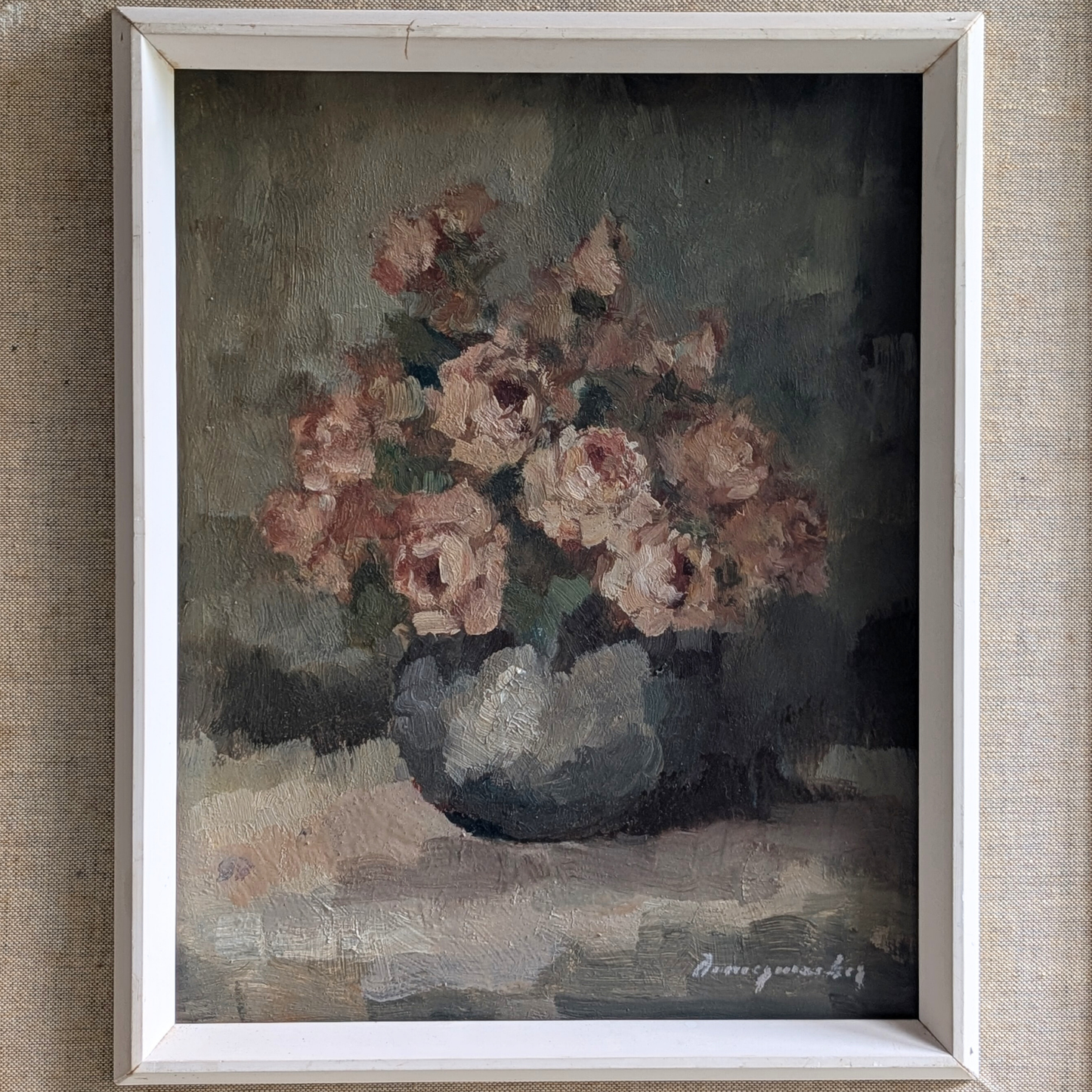Framed Floral Bouquet Artwork
