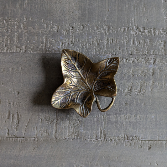 Brass Leaf Trinket Plate