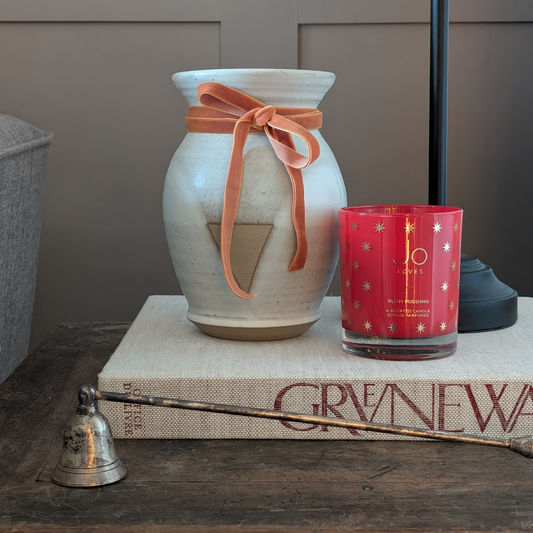 White Glazed Studio Pottery Vase