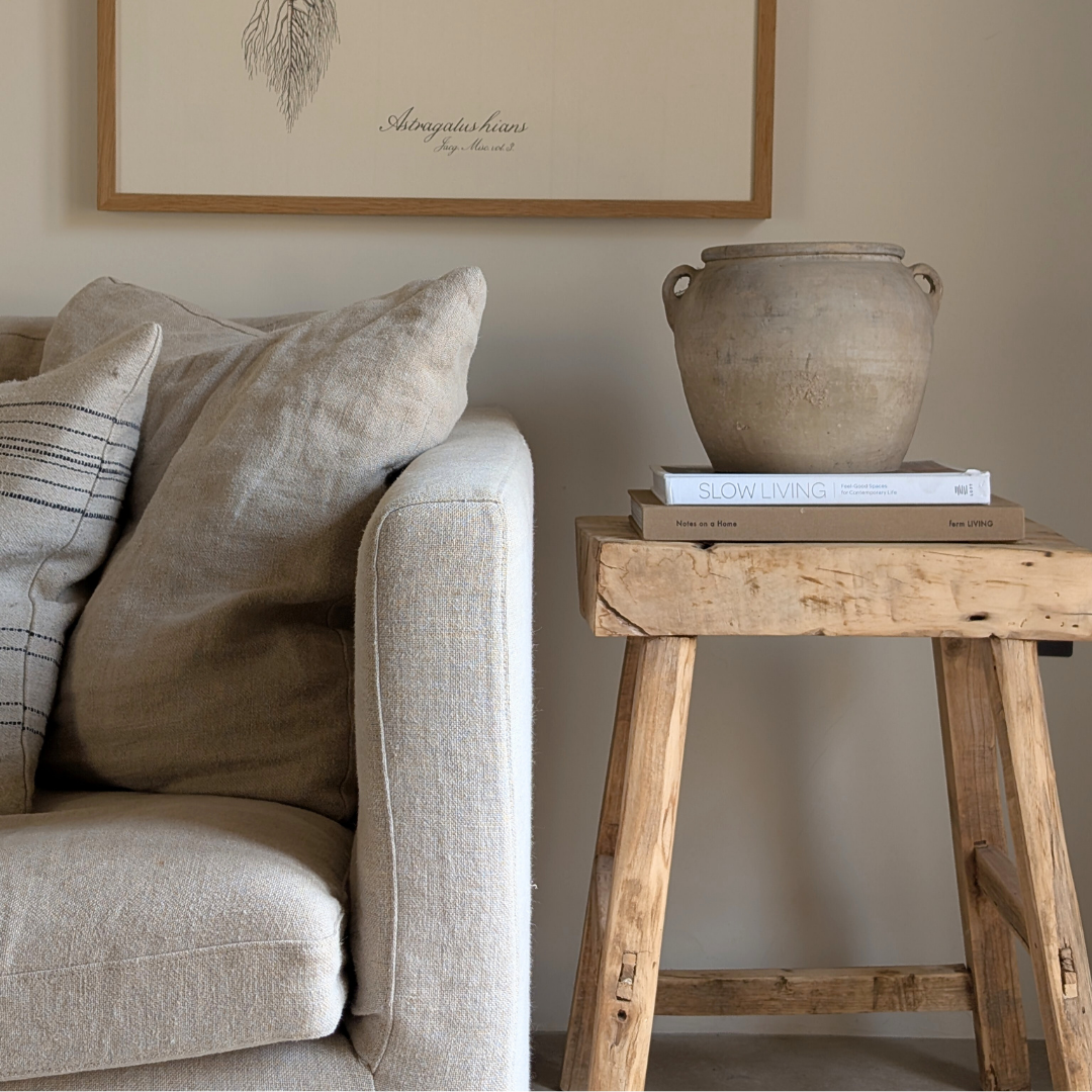 Medium Pale Grey Double Handled Pot