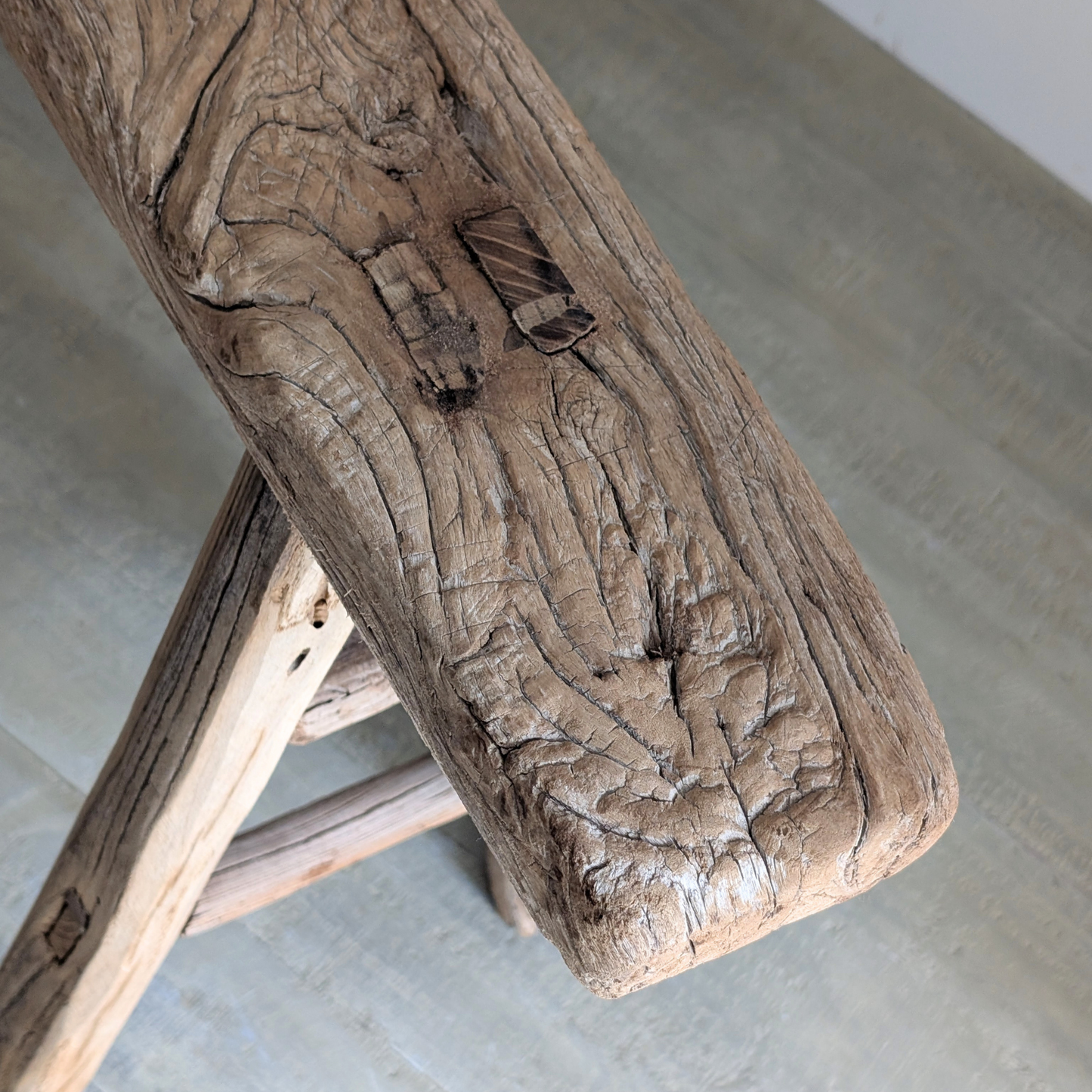 Reclaimed Elm Pig Bench 2