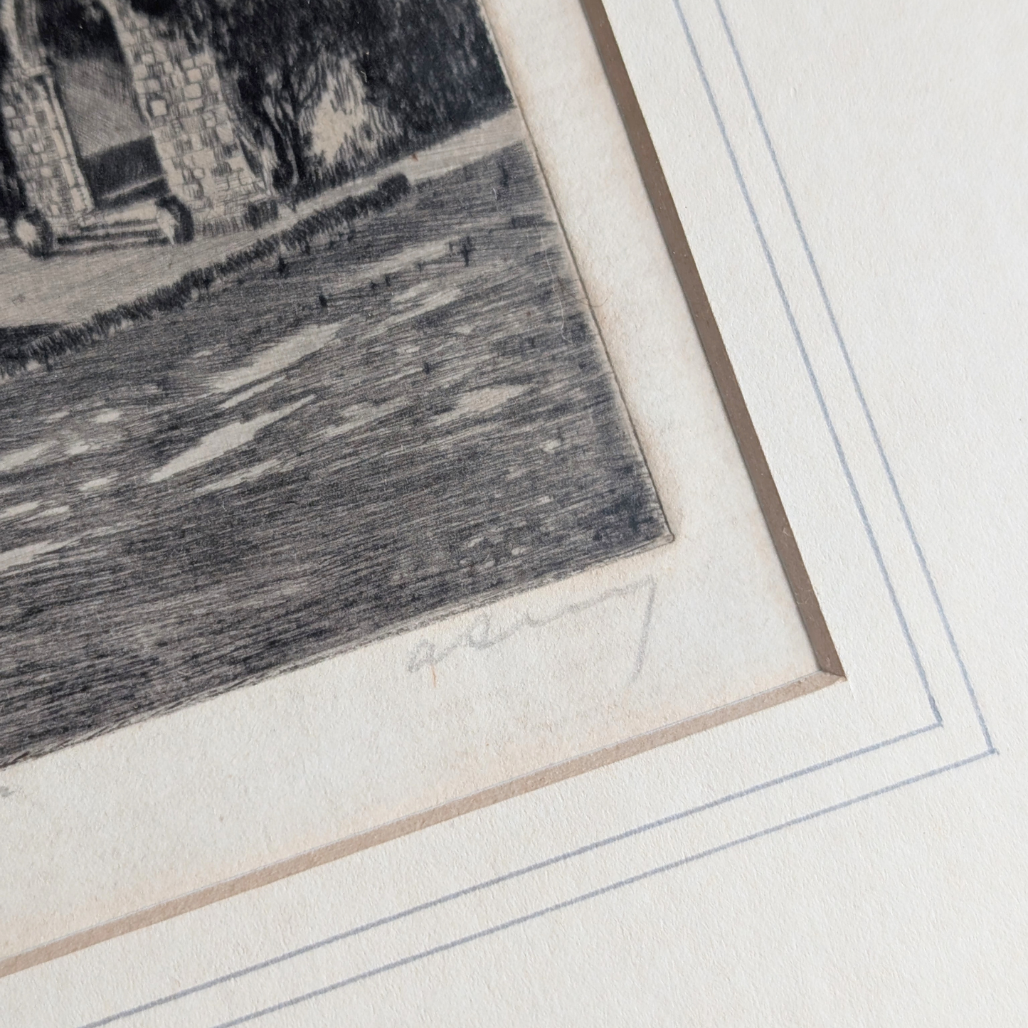 Bishop's Palace Etching Artwork