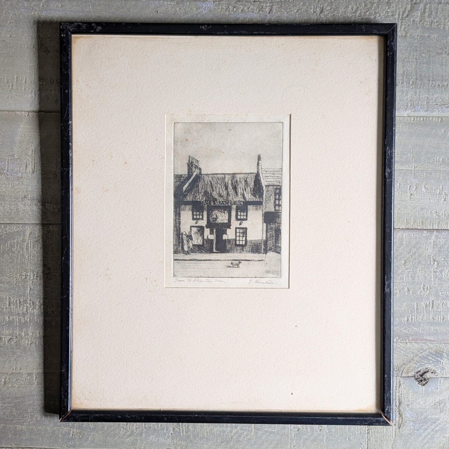 Farm Inn Etching Artwork