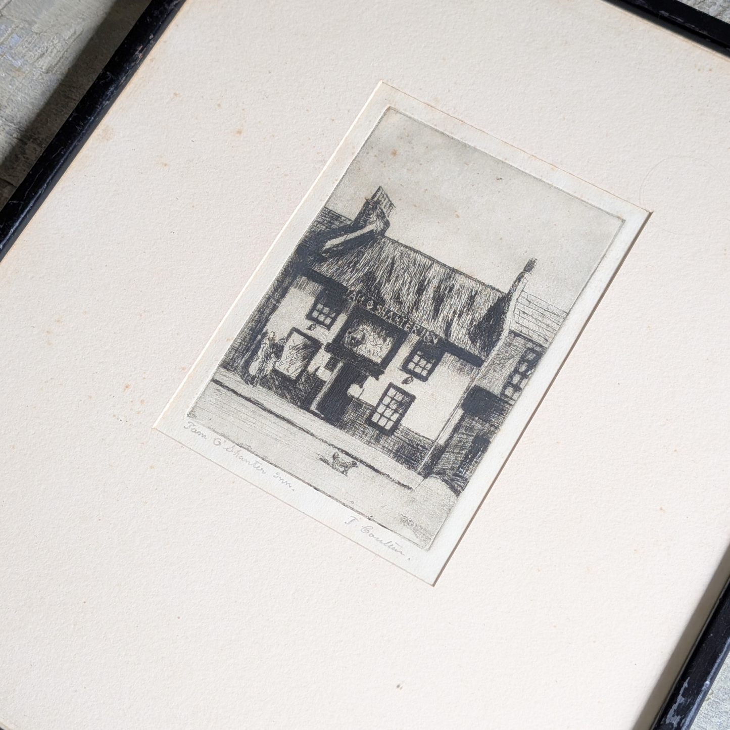 Farm Inn Etching Artwork