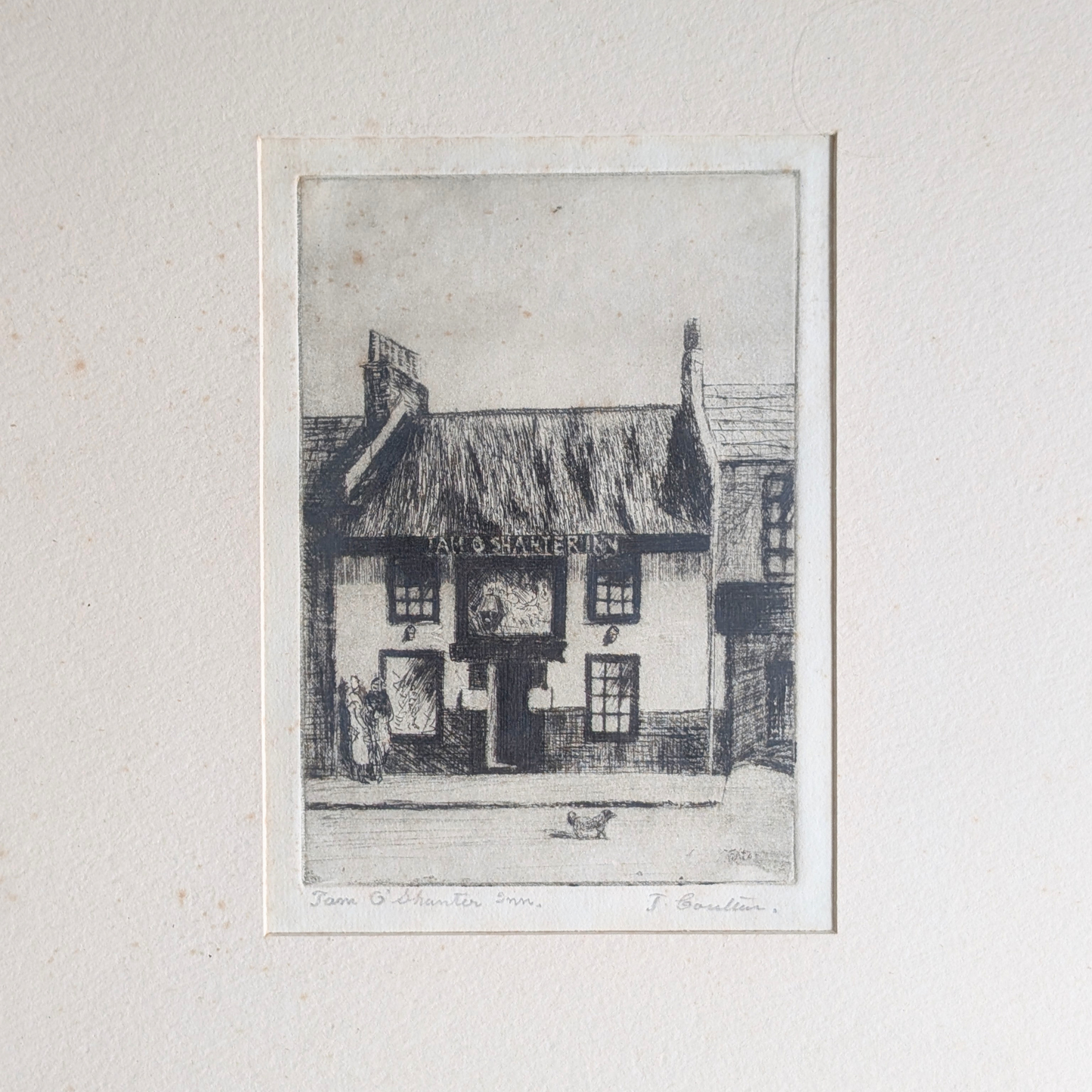 Farm Inn Etching Artwork