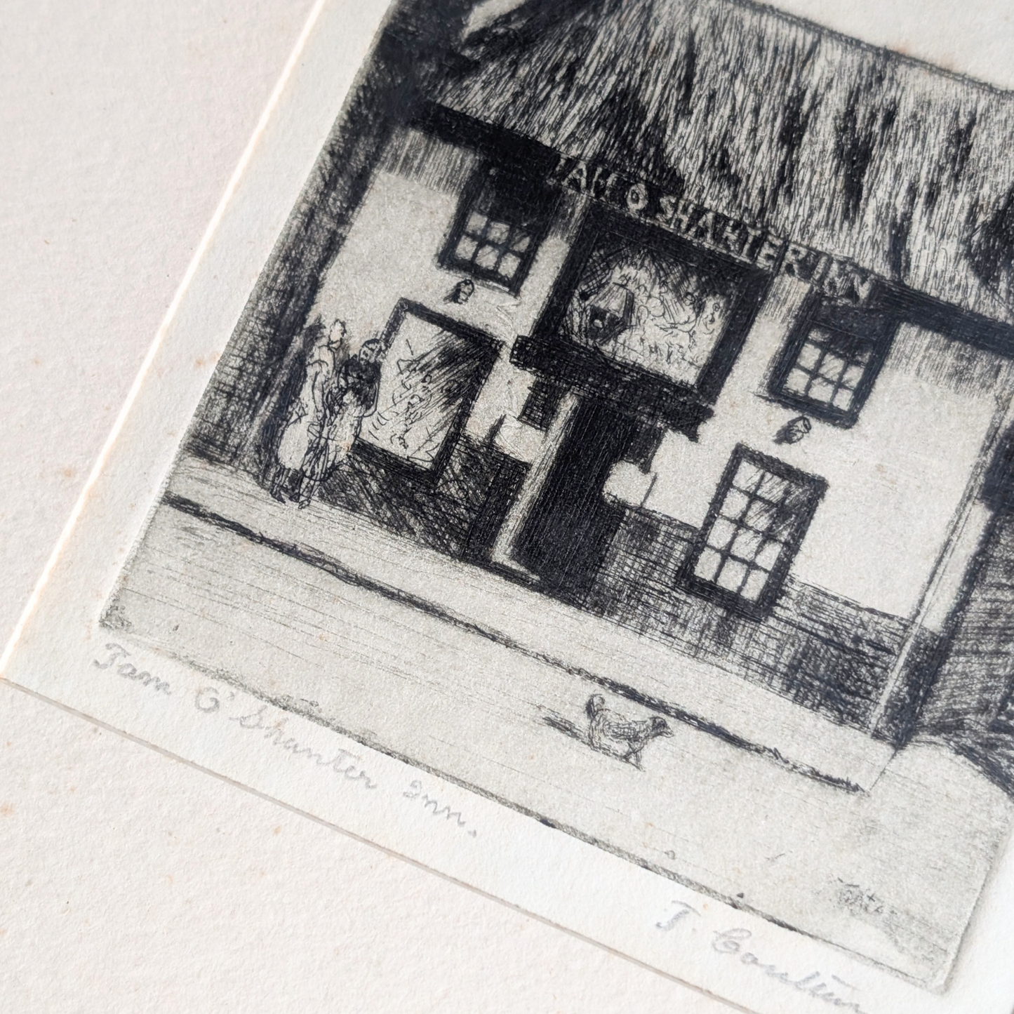 Farm Inn Etching Artwork