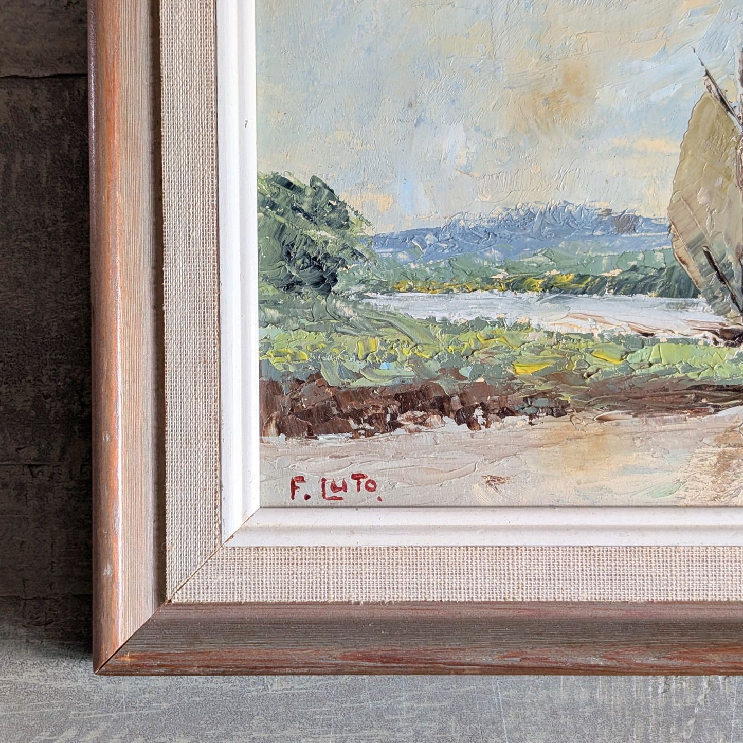 Windmill on River Oil Artwork