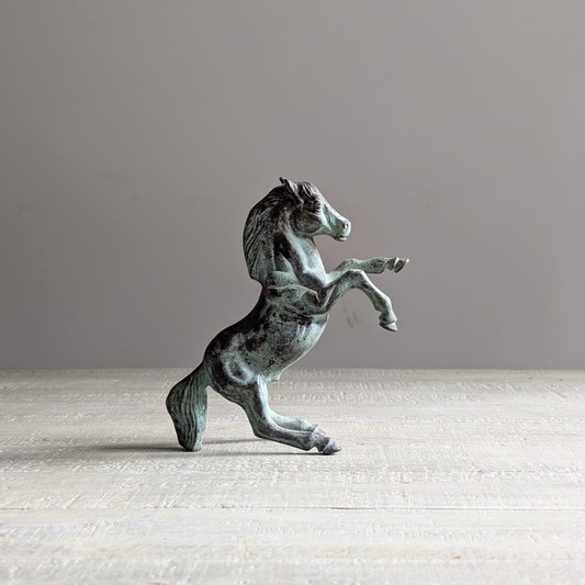Small Rearing Bronze Horse