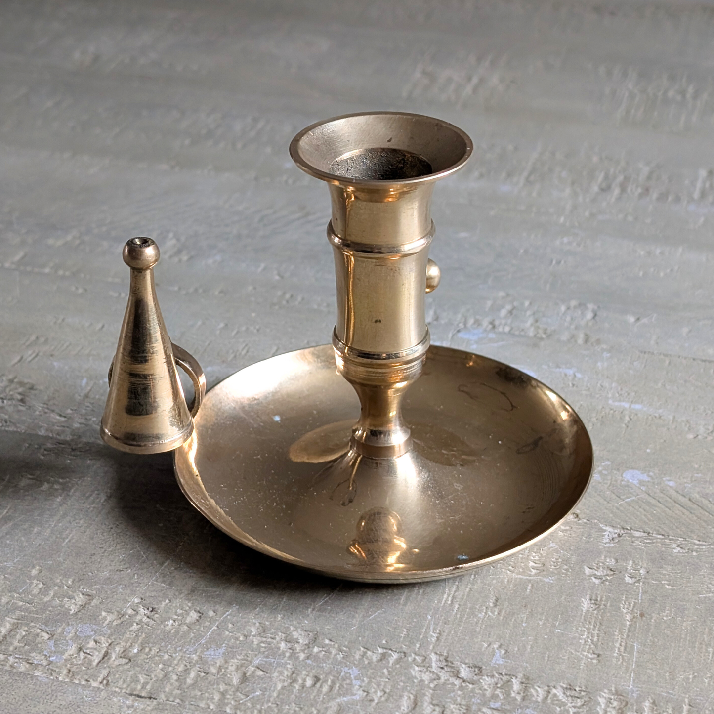 Brass Candle Holder with Snuffer