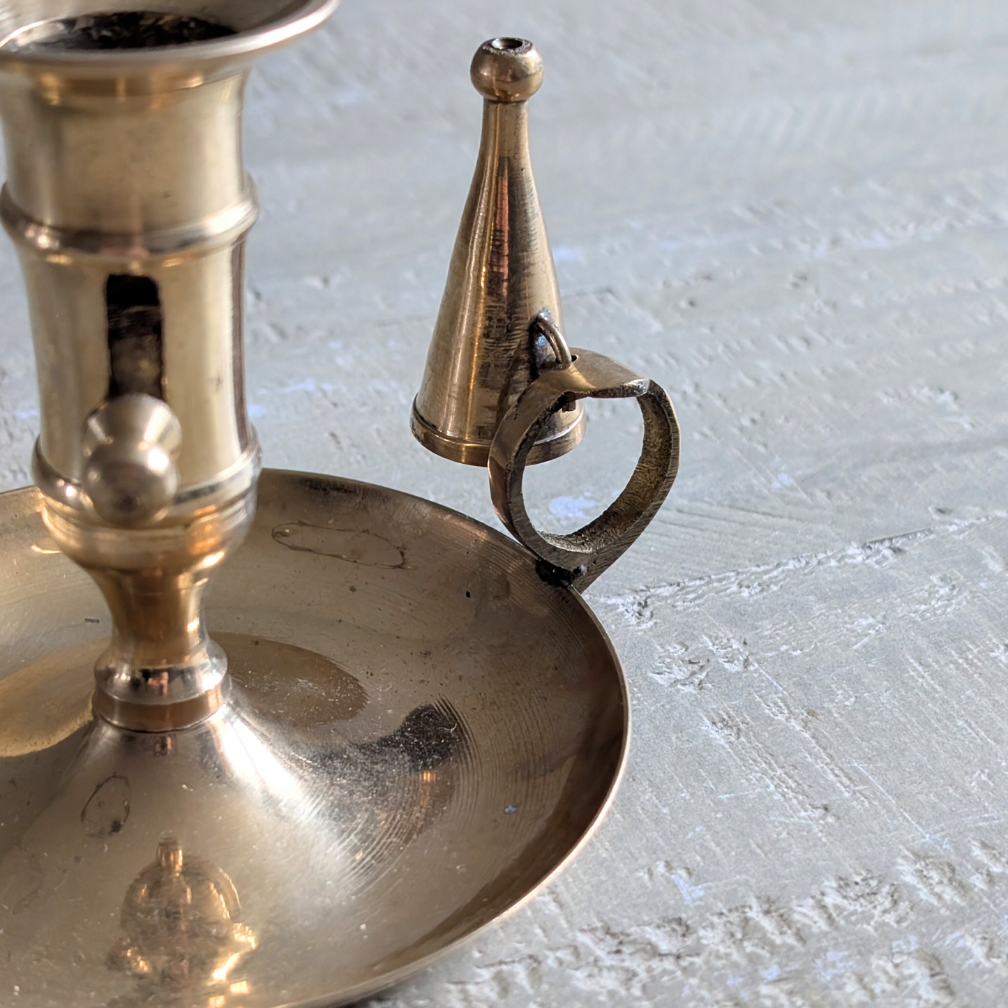 Brass Candle Holder with Snuffer