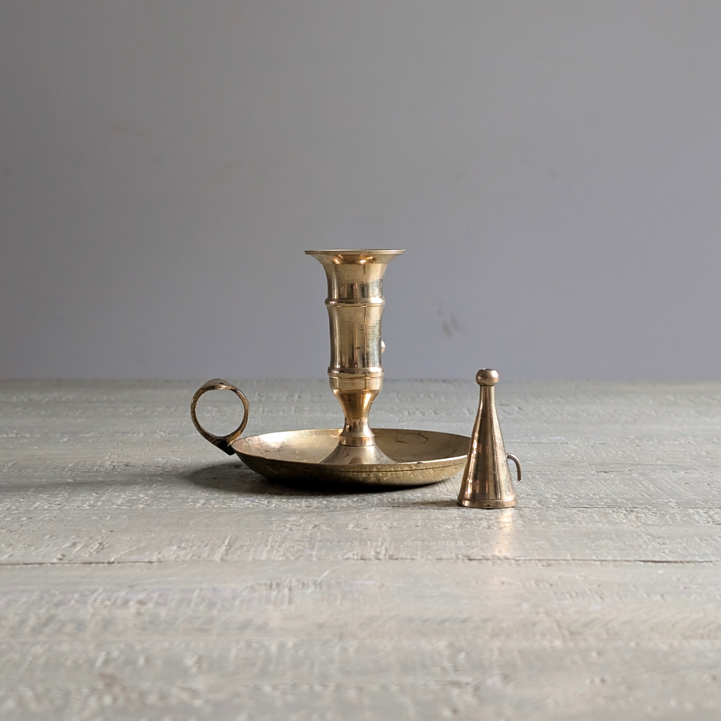 Brass Candle Holder with Snuffer