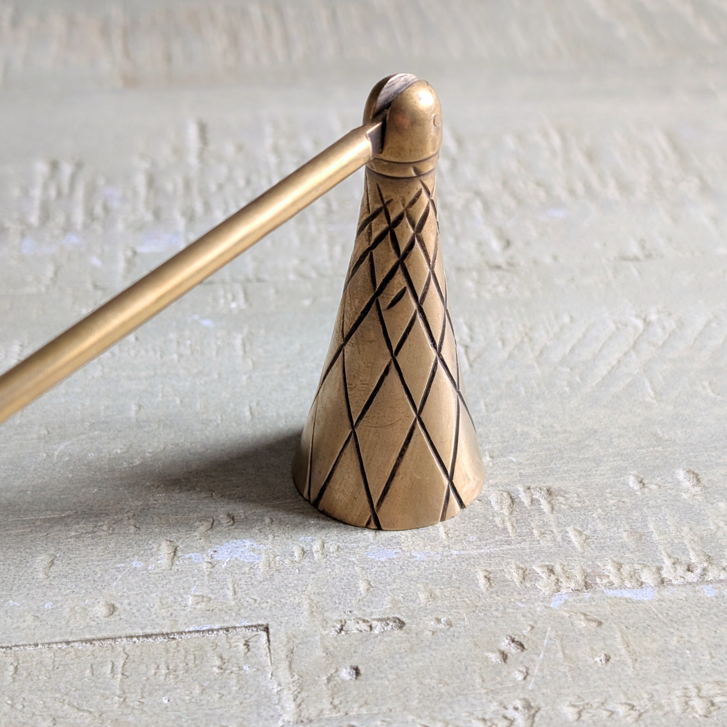 Art Deco Brass Candle Snuffer