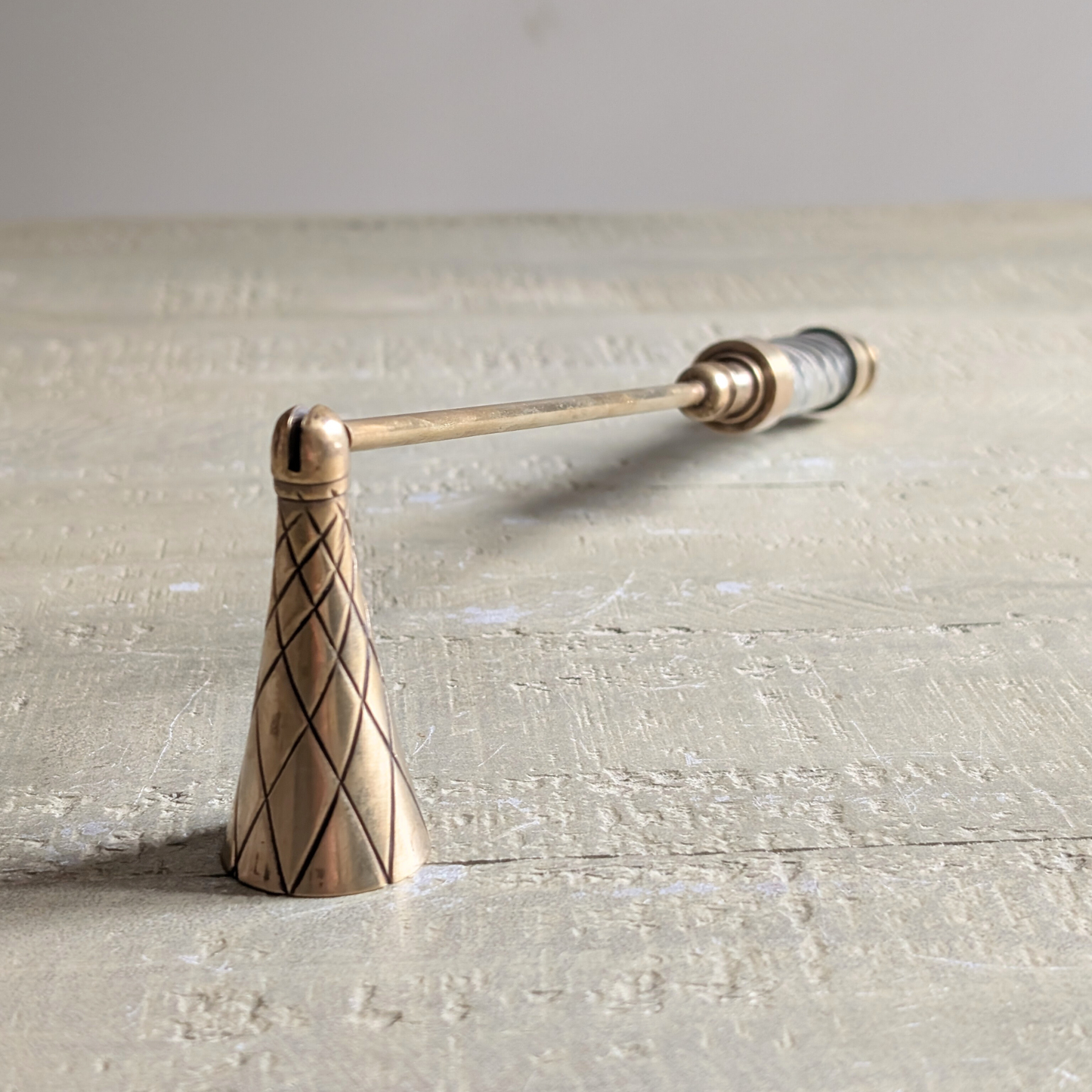 Art Deco Brass Candle Snuffer