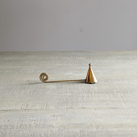 Curly Brass Candle Snuffer