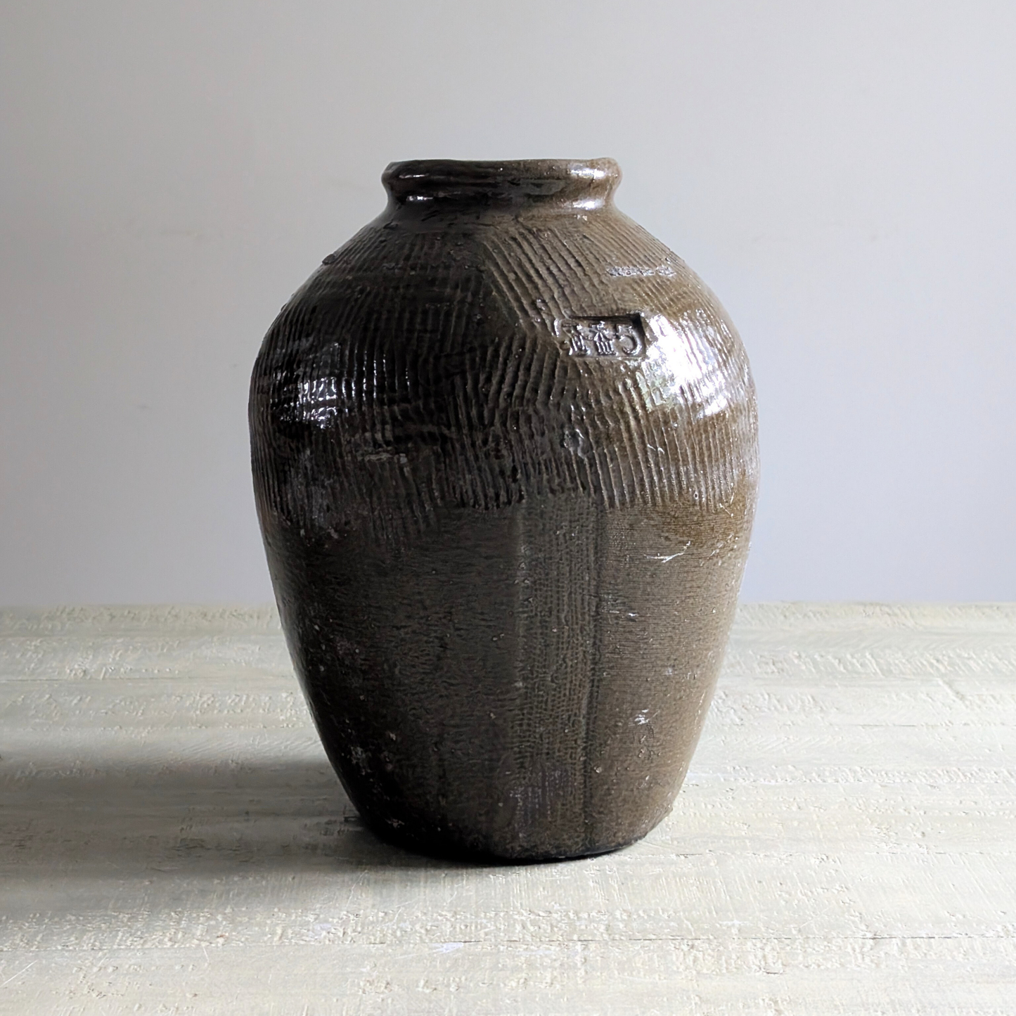 Tall Moss Rice Wine Jar