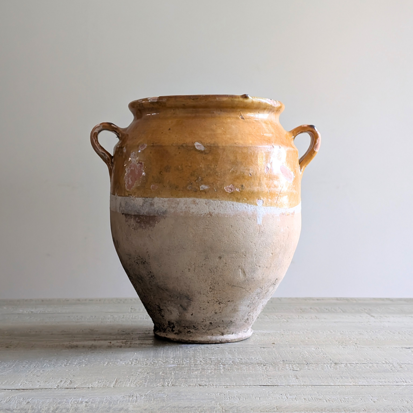 Large Yellow Confit Pot