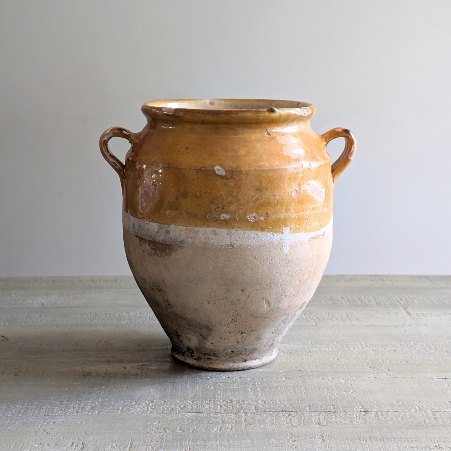 Large Yellow Confit Pot