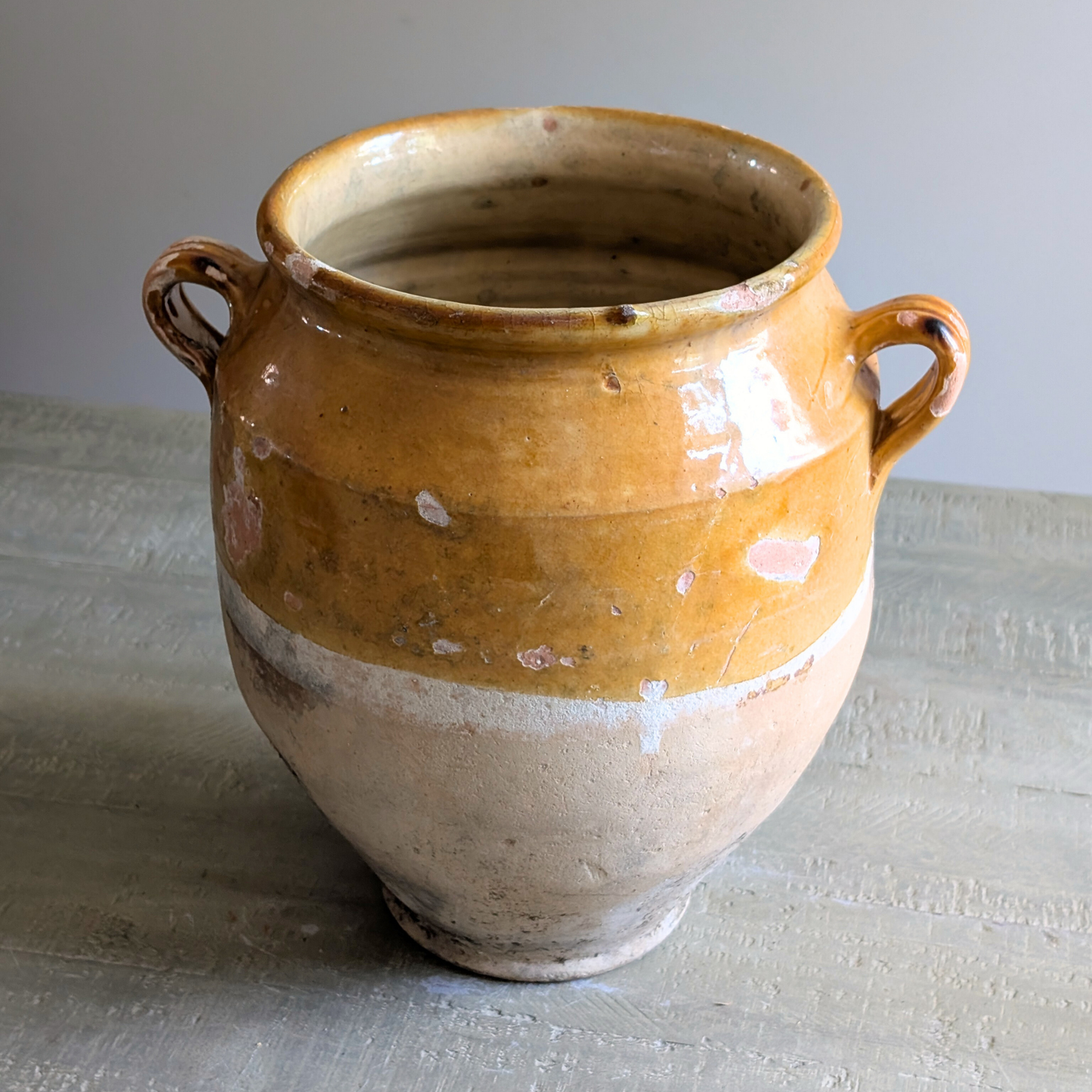 Large Yellow Confit Pot