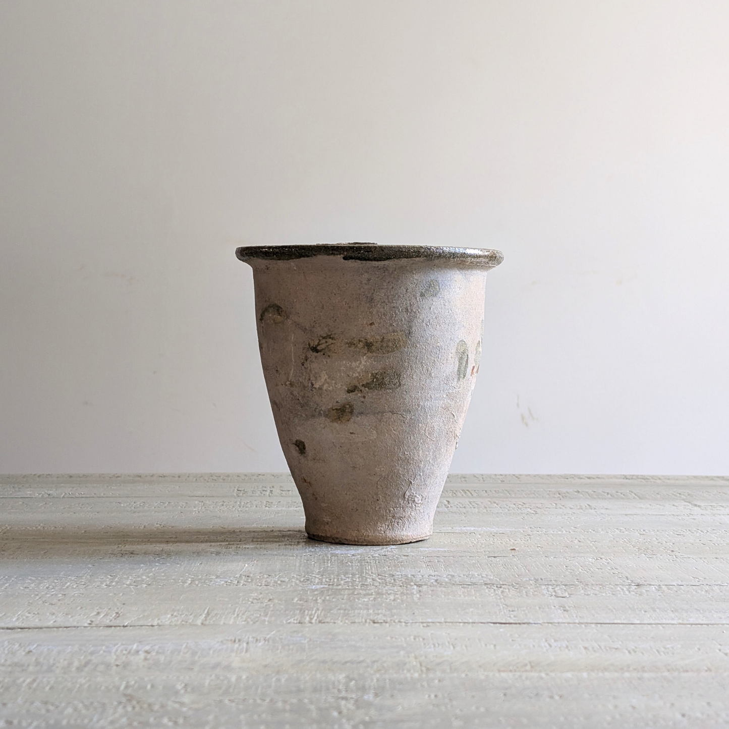 Reverse Glazed Green Terracotta Pot