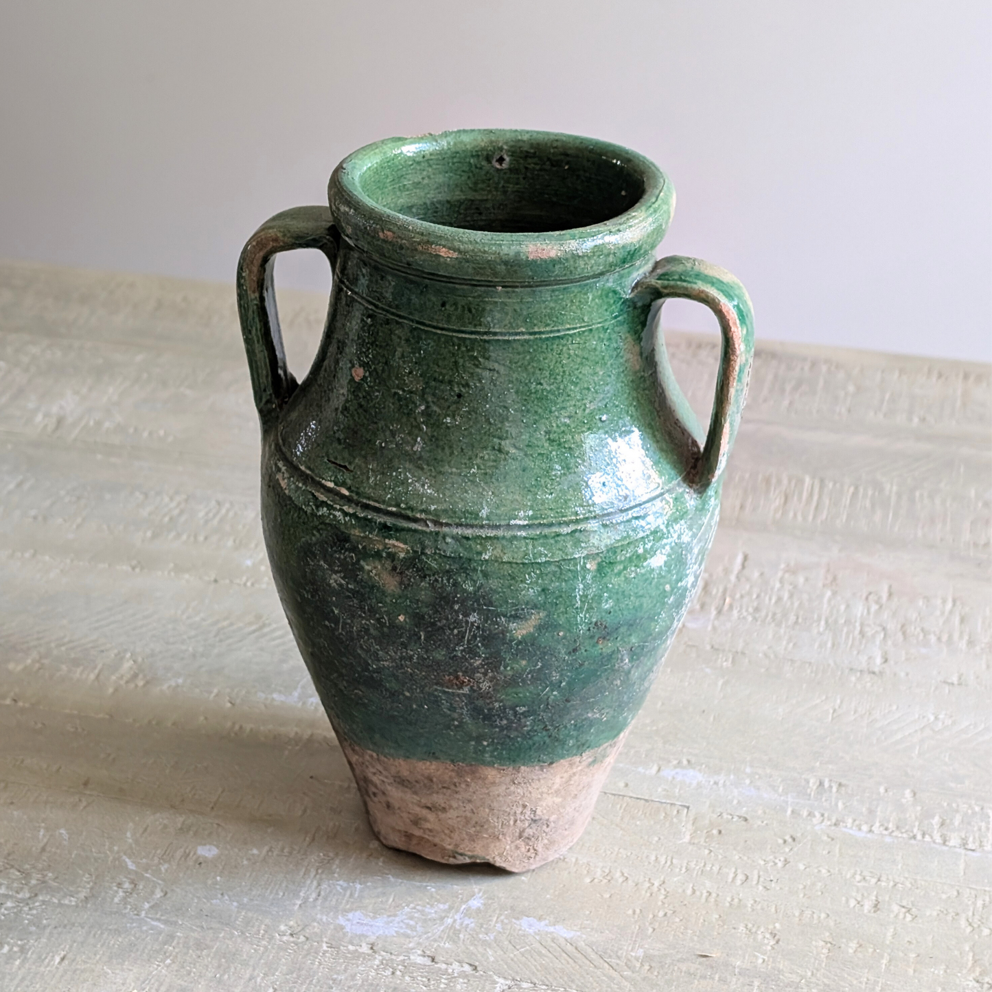 Green Double Handled Turkish Pot