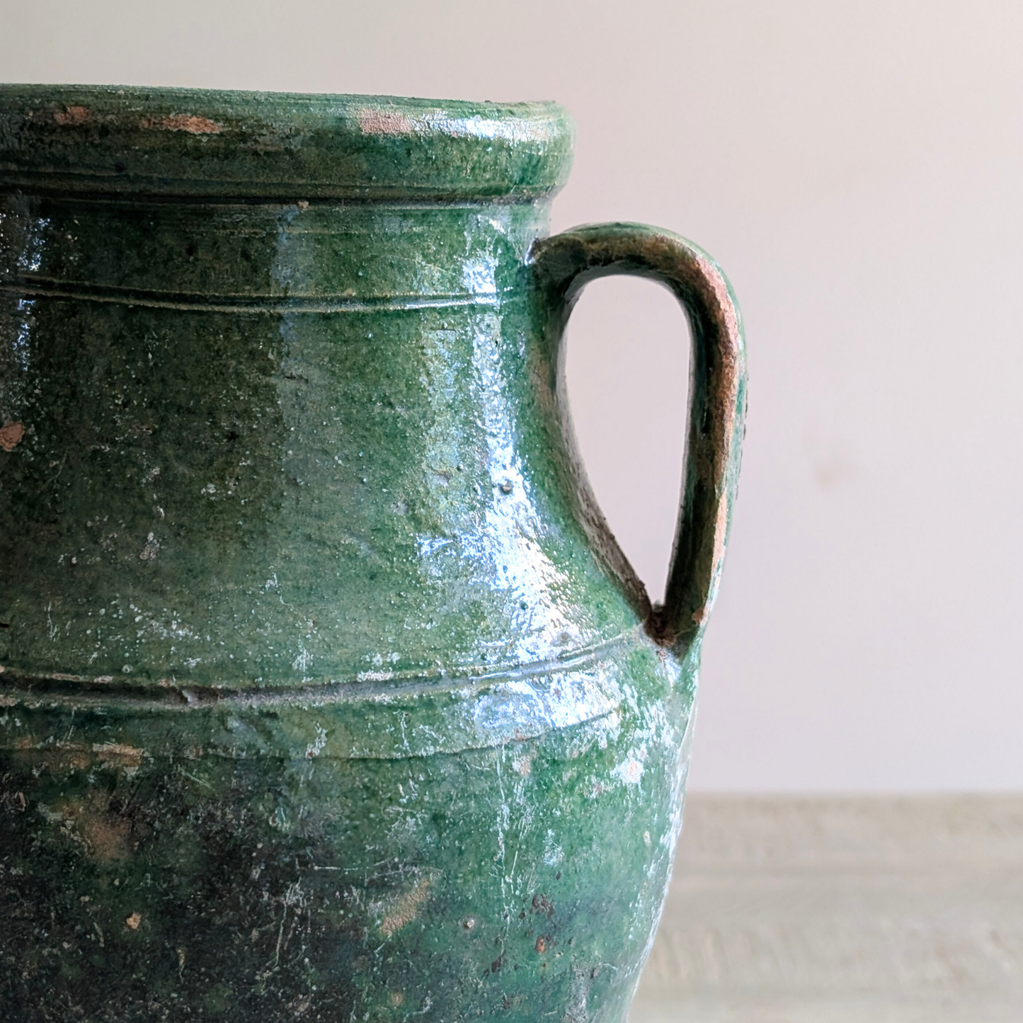 Green Double Handled Turkish Pot
