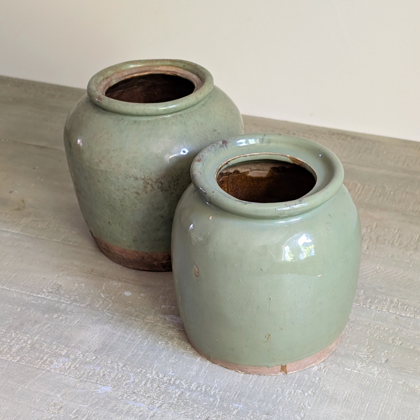 Sage Green Ginger Jars