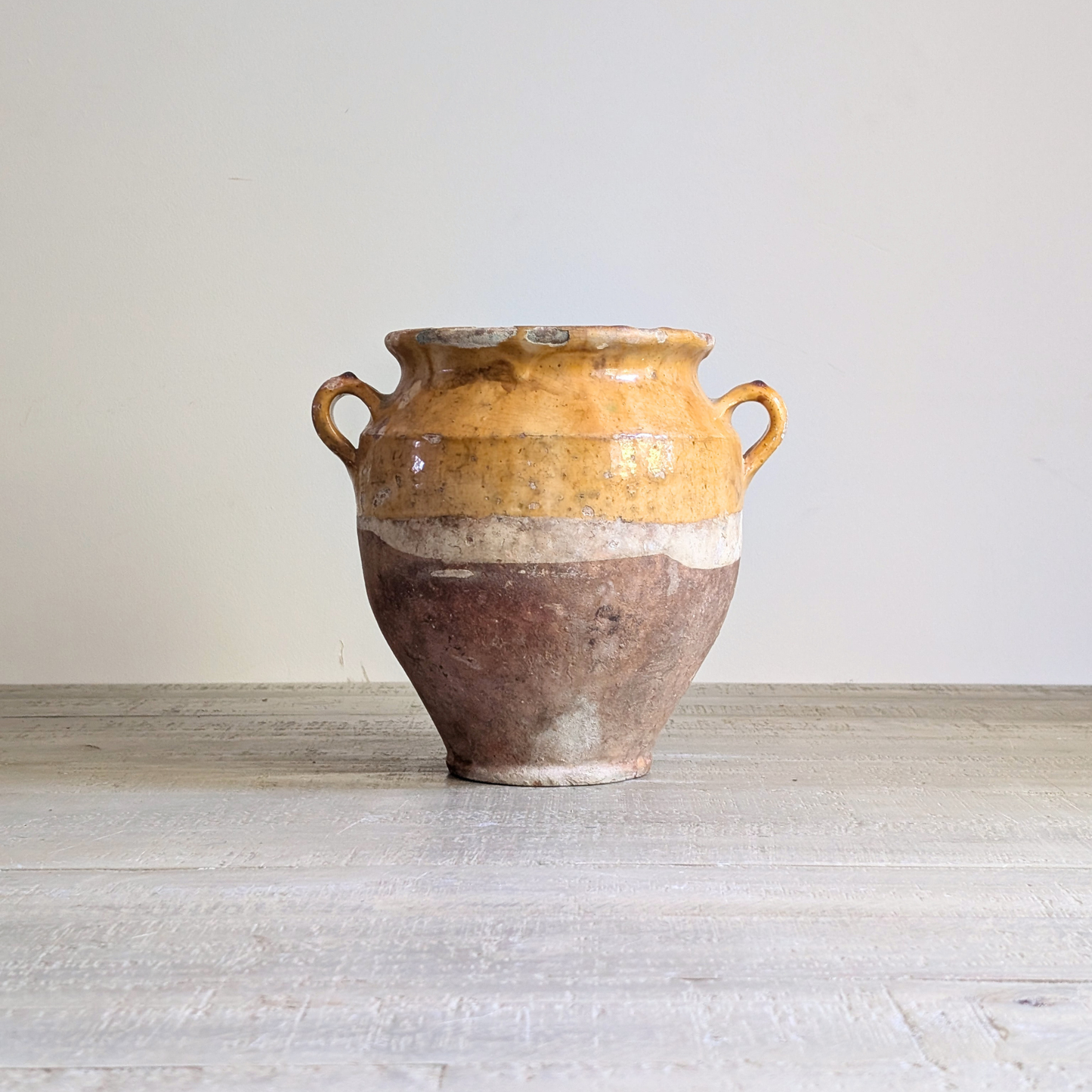 Large Yellow Confit Pot