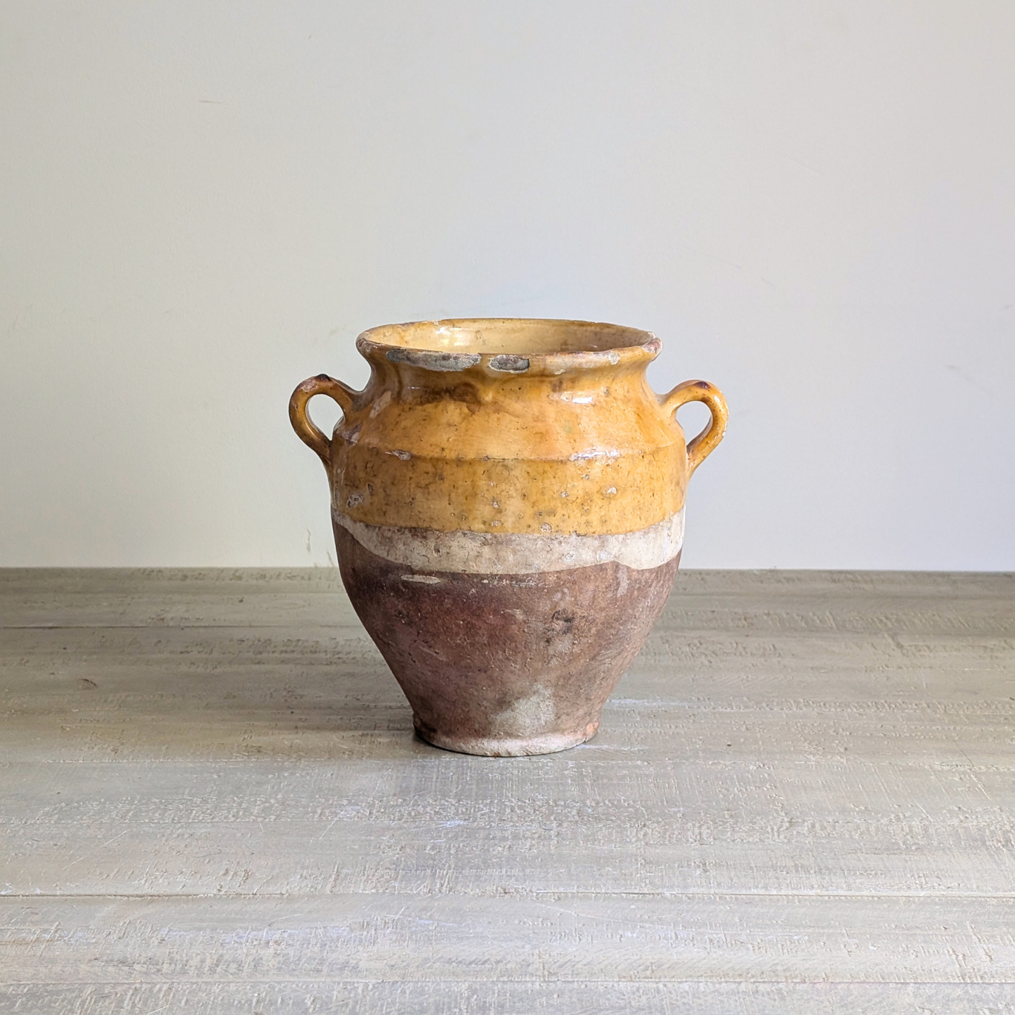 Large Yellow Confit Pot