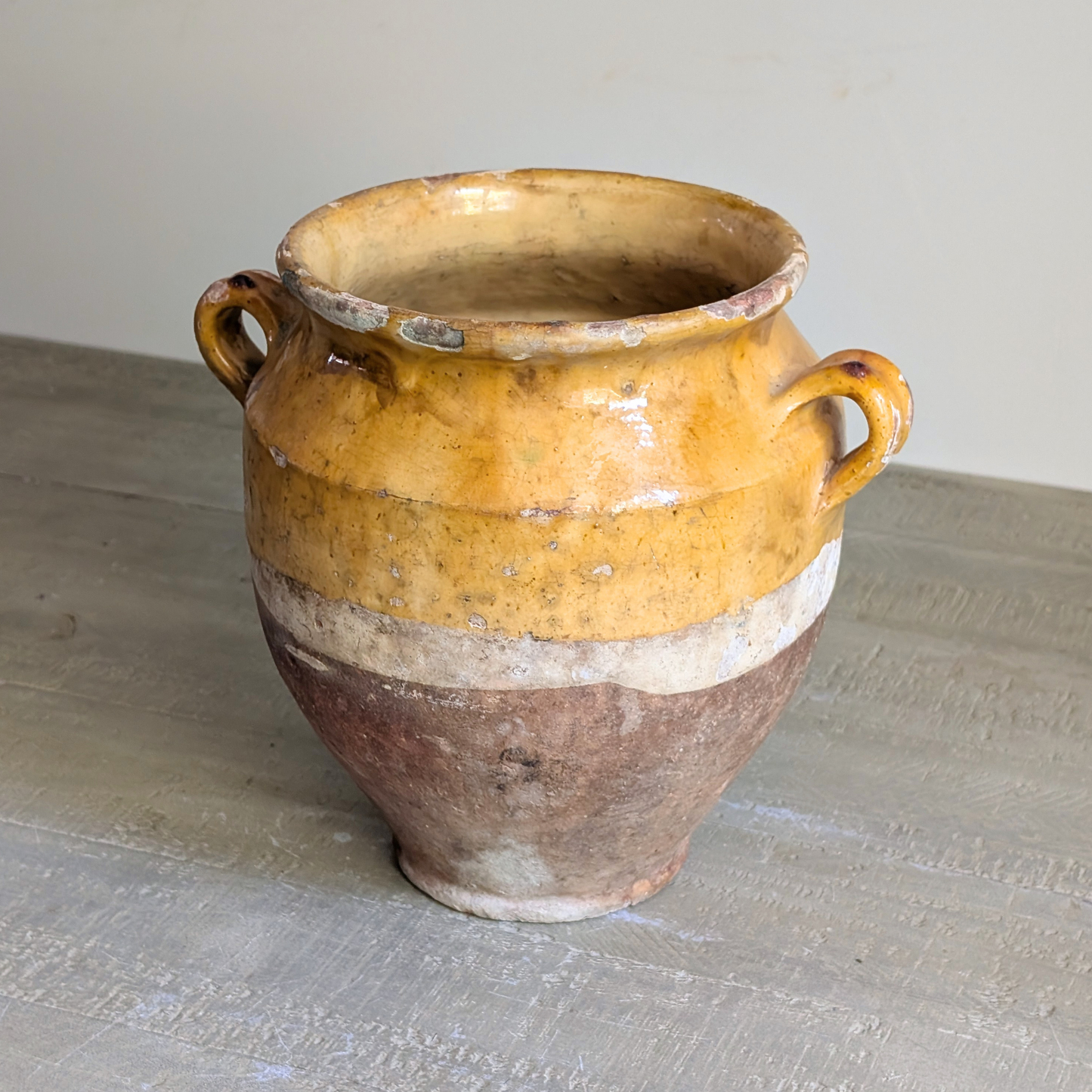 Large Yellow Confit Pot