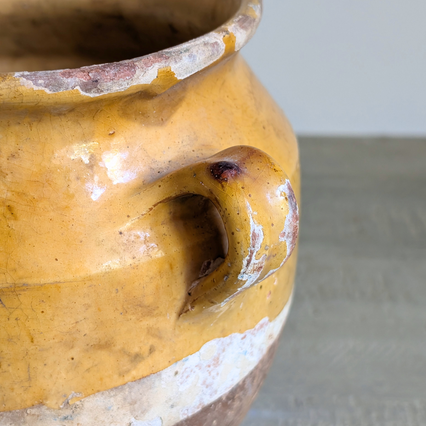 Large Yellow Confit Pot