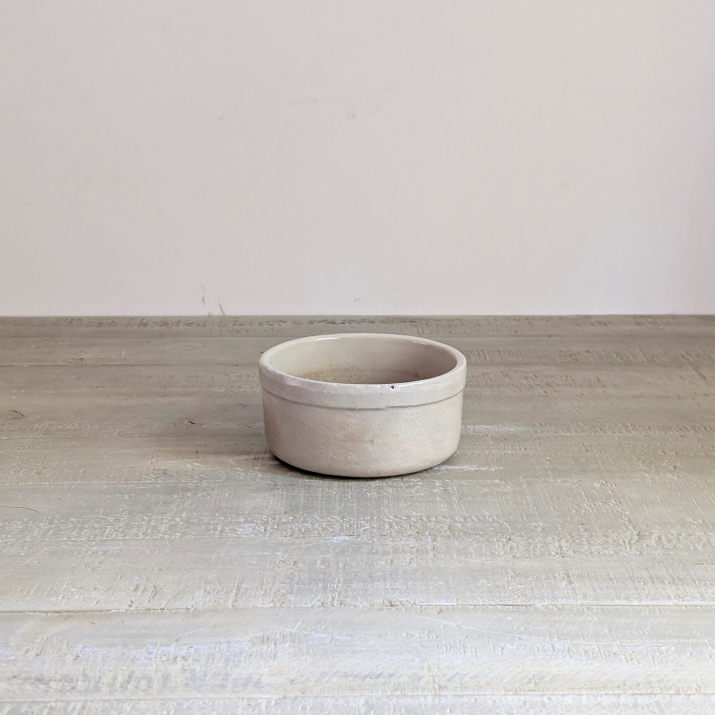 Shallow French White Pot