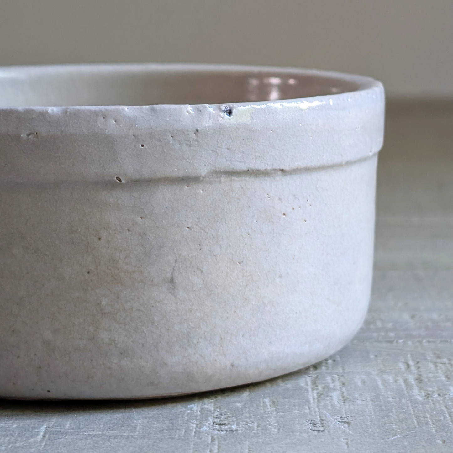 Shallow French White Pot