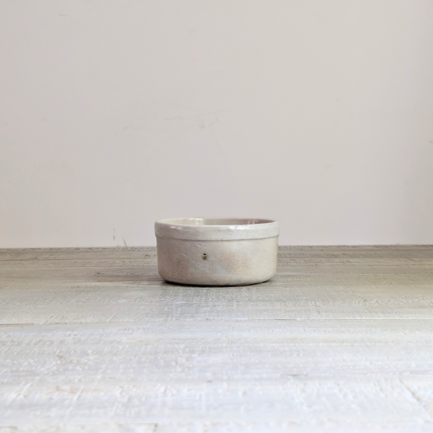 Shallow French White Pot