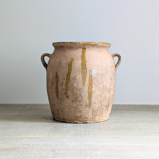 Large Yellow Glazed Spanish Pot