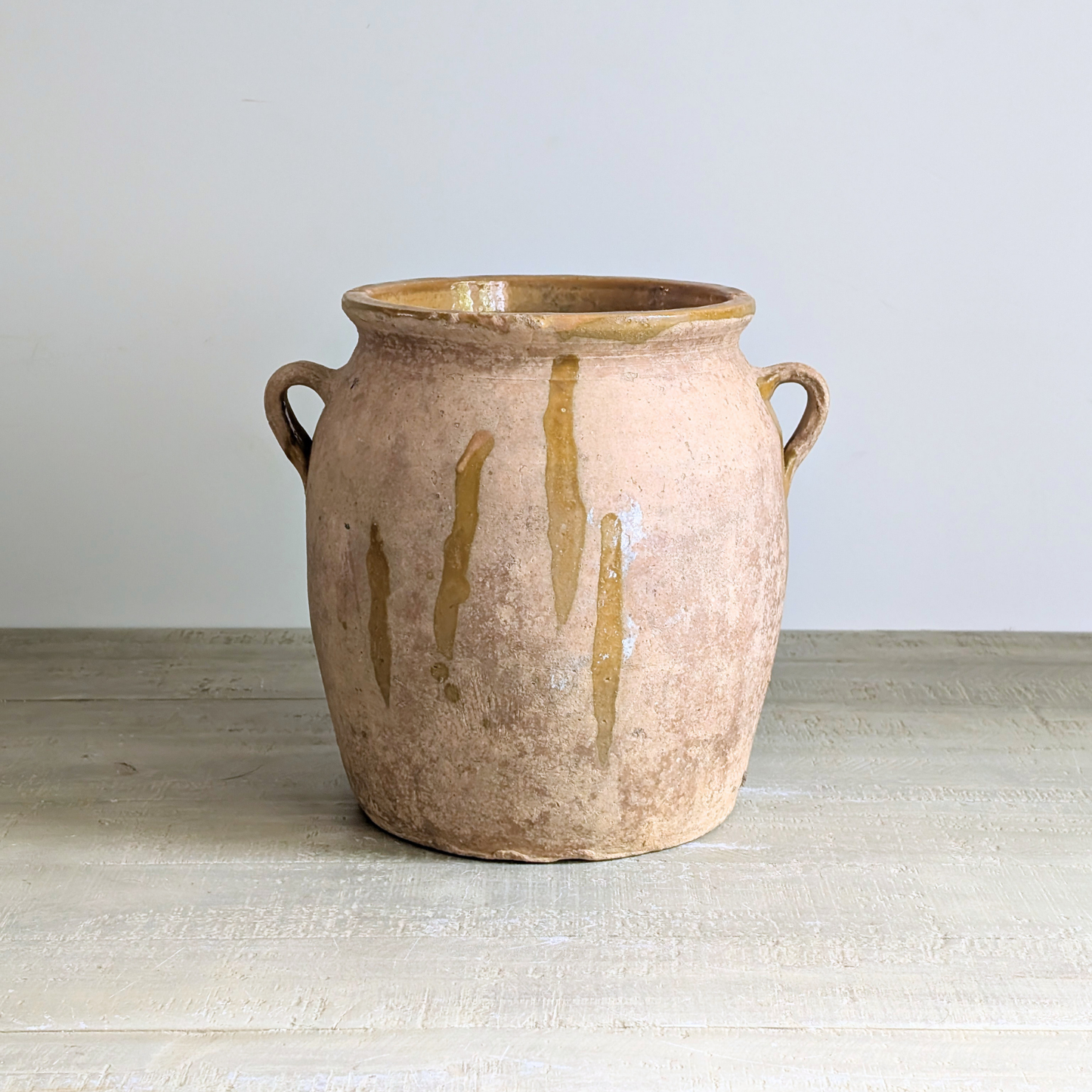 Large Yellow Glazed Spanish Pot