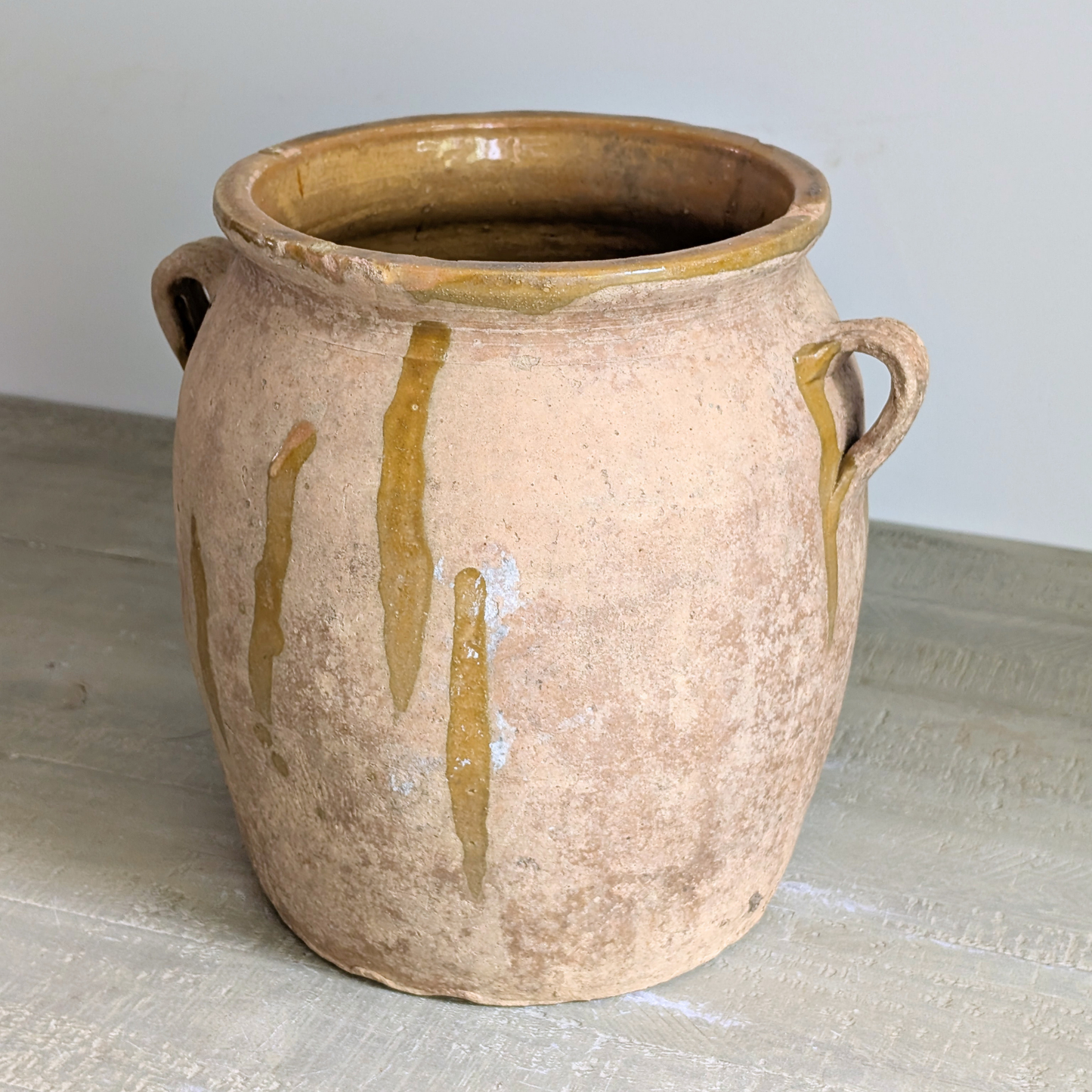 Large Yellow Glazed Spanish Pot