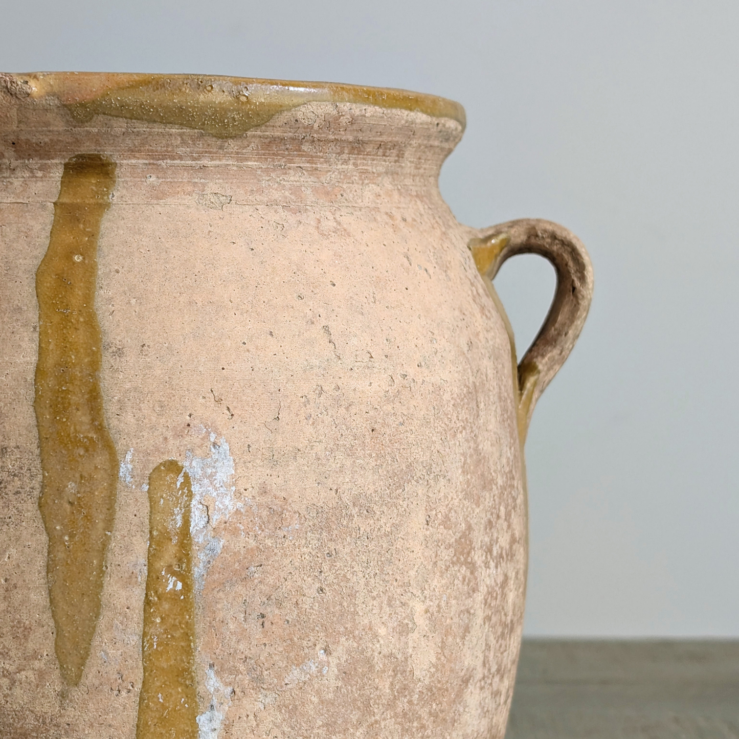 Large Yellow Glazed Spanish Pot
