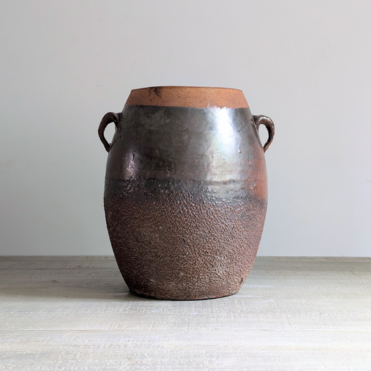 Large Brown Confit Pot