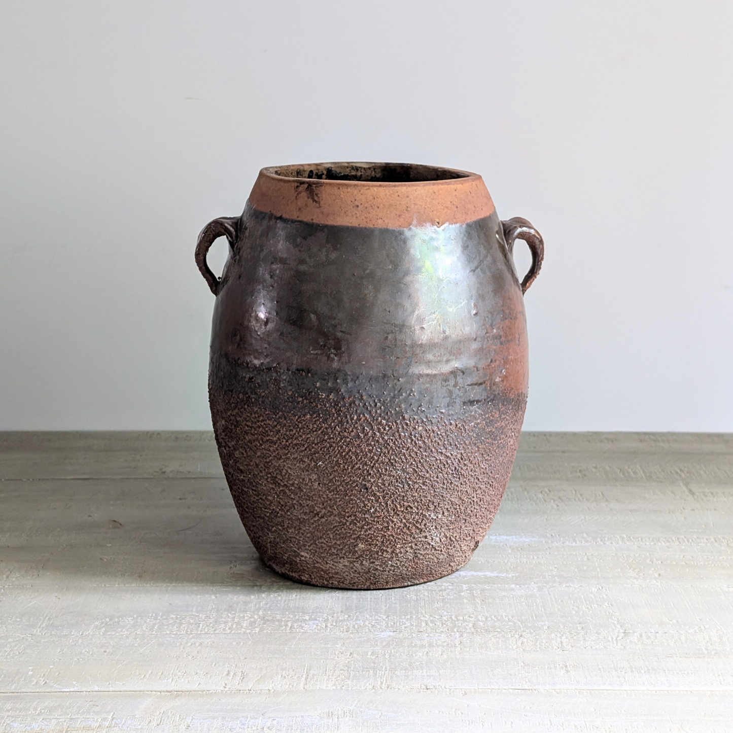 Large Brown Confit Pot