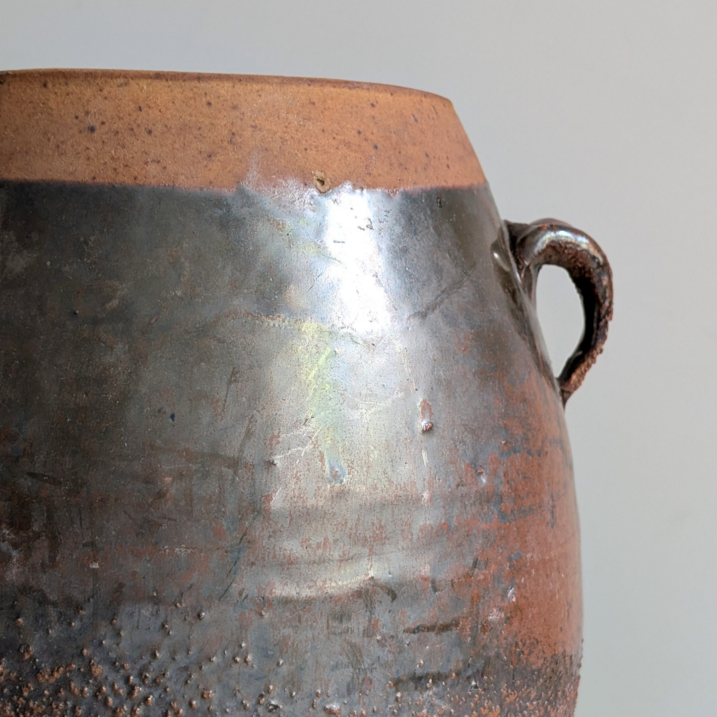 Large Brown Confit Pot