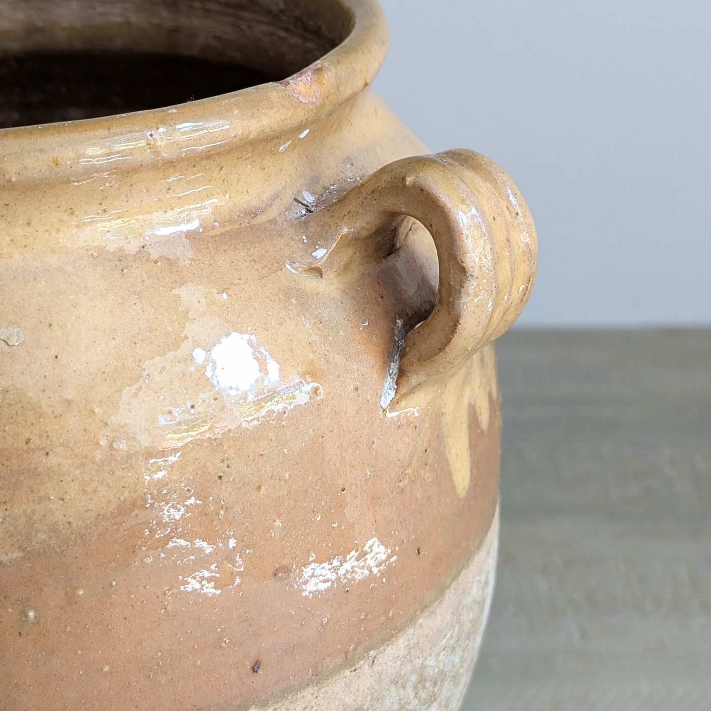 Large Yellow Confit Pot 1
