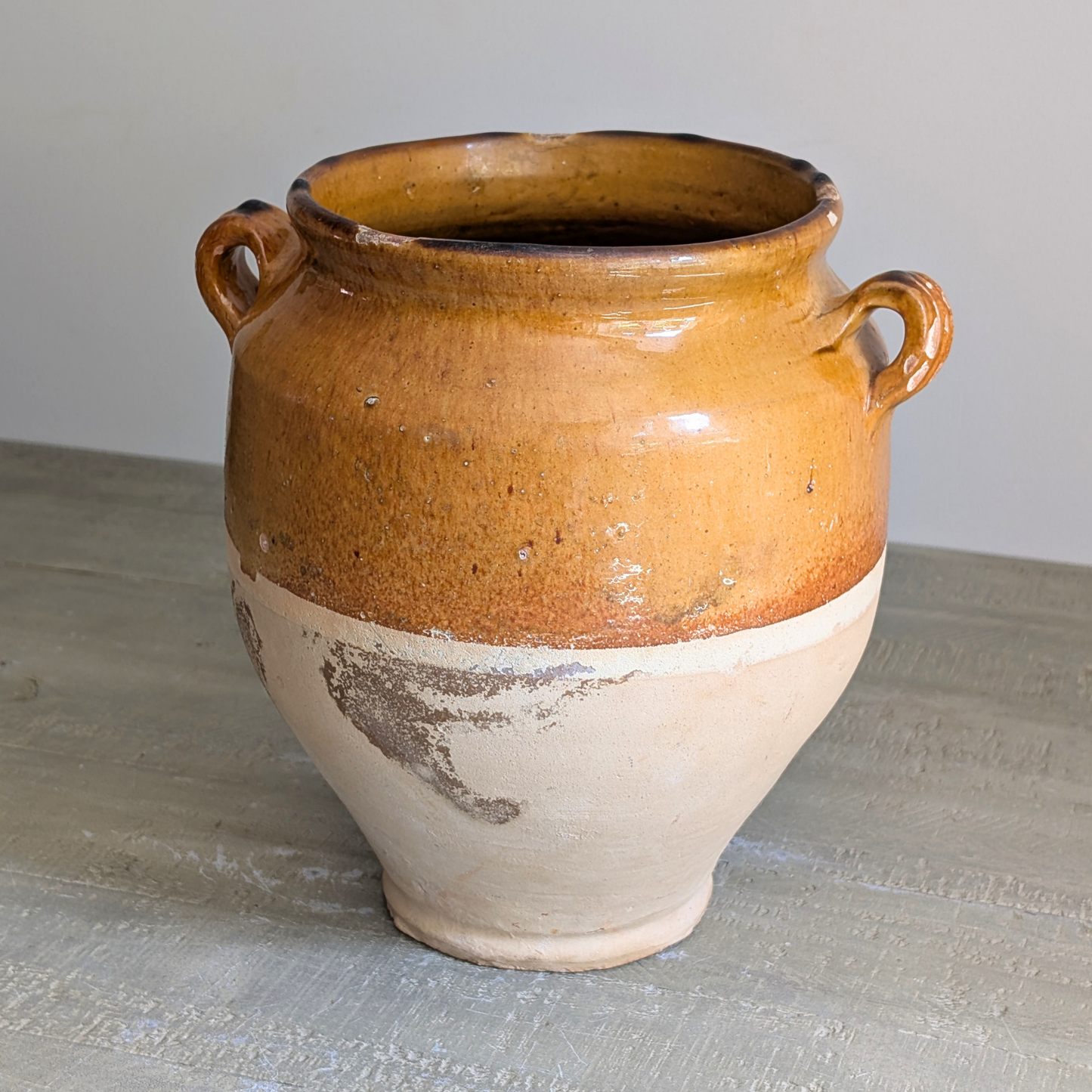 Large Yellow Confit Pot 2