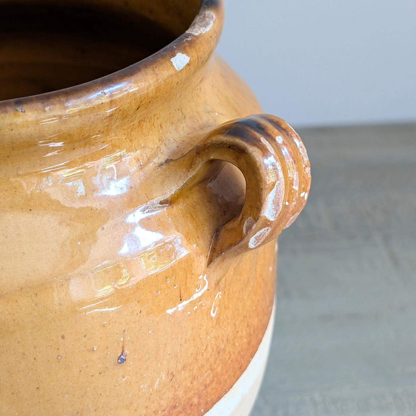 Large Yellow Confit Pot 2