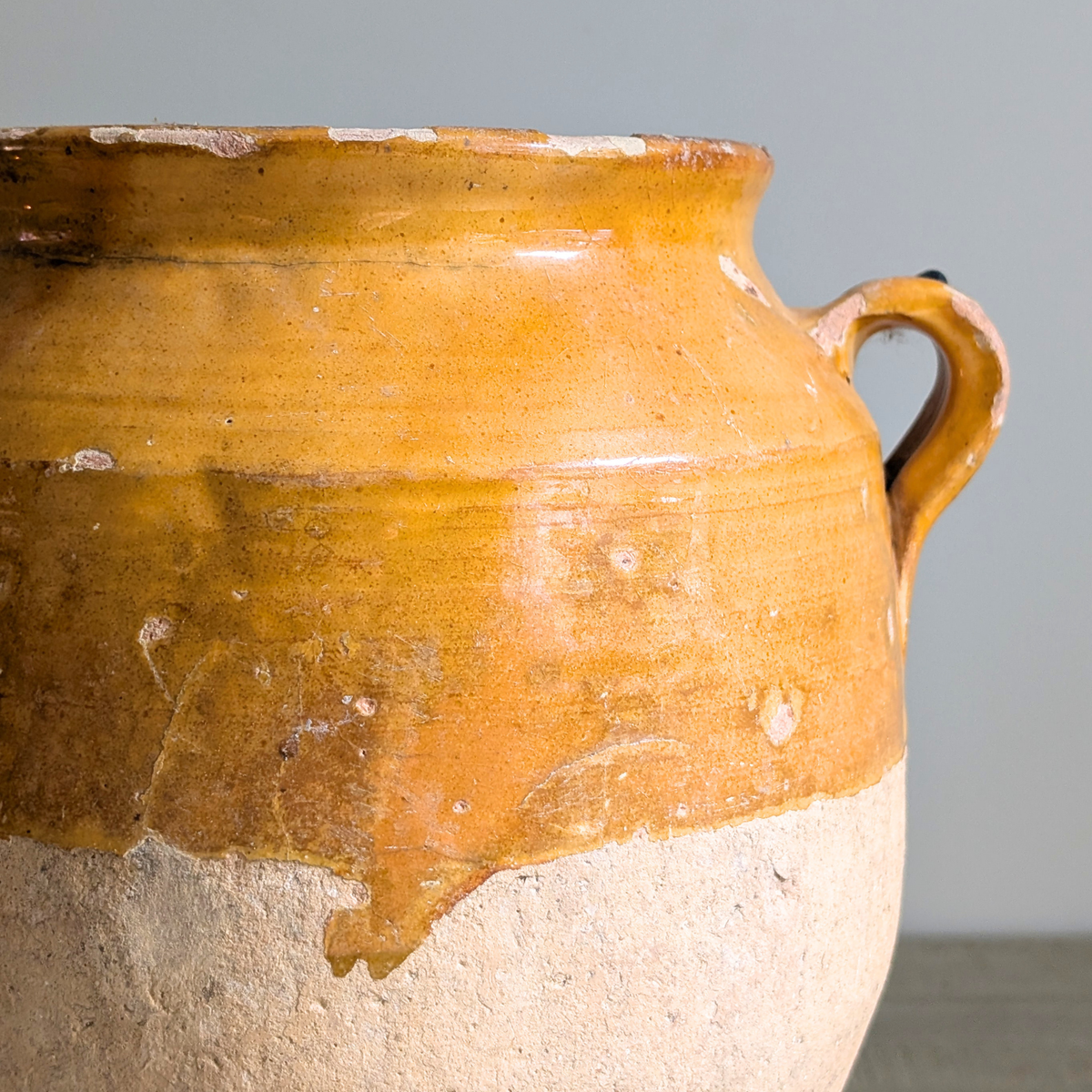 Large Yellow Confit Pot 2