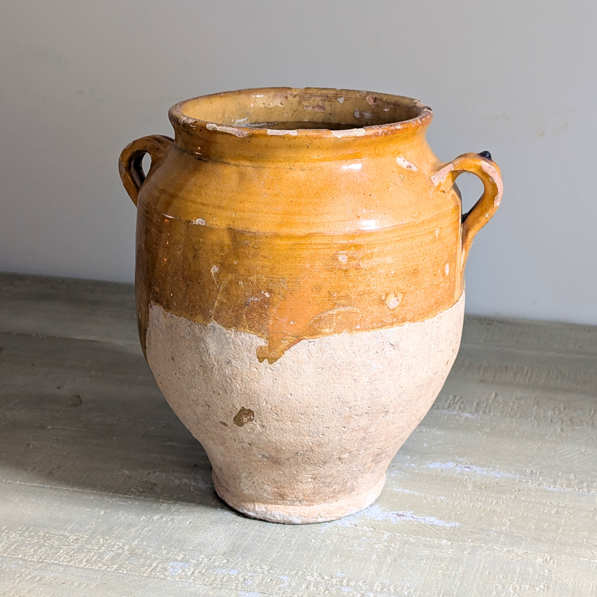 Large Yellow Confit Pot 2